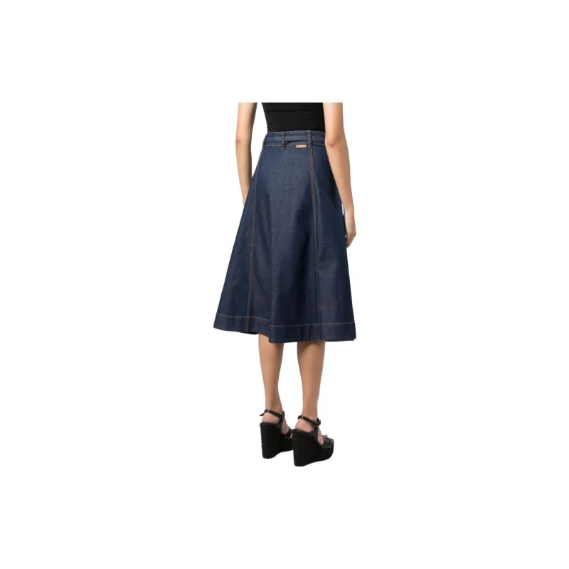 Zimmermann Denim Long Skirts Women's Indigo-2