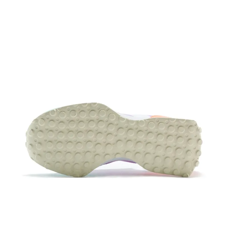New Balance NB 327 Slip Resistant And Breathable Low Top Running Shoes White Purple Teenagers-5
