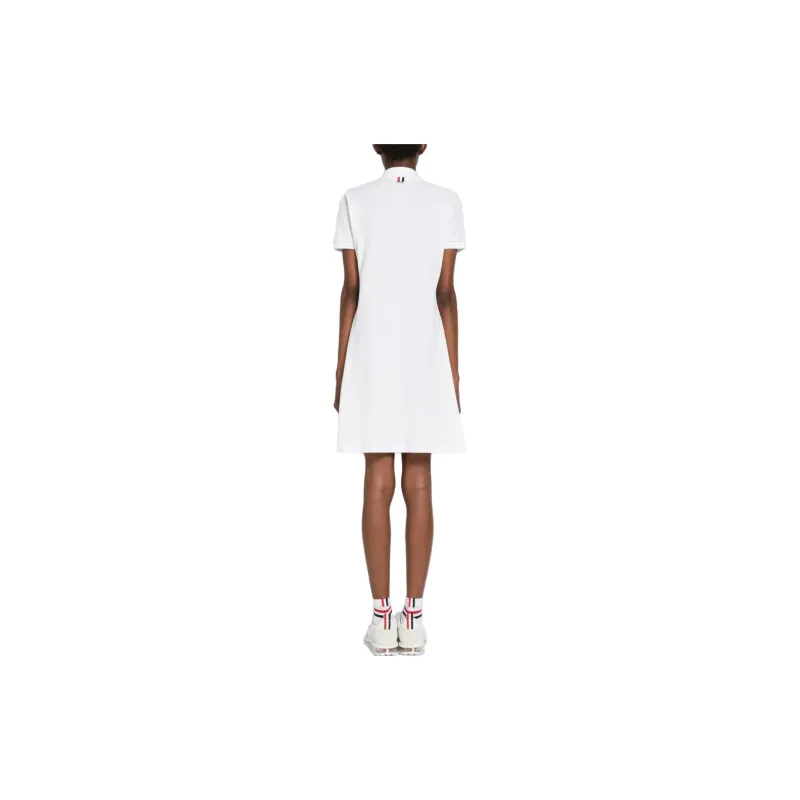 THOM BROWNE Short Sleeved Dresses Women's White-2