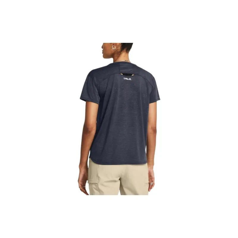 Under Armour Drop Shoulder Sleeve T Shirt Women's Downpour Gray-3