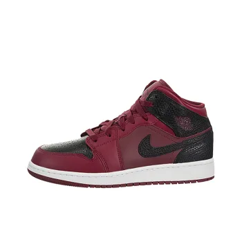 Jordan 1 Mid Team Red Black White GS