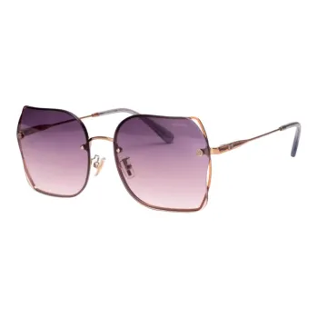 COACH Alloy Square Sunglasses Unisex Rose Gold