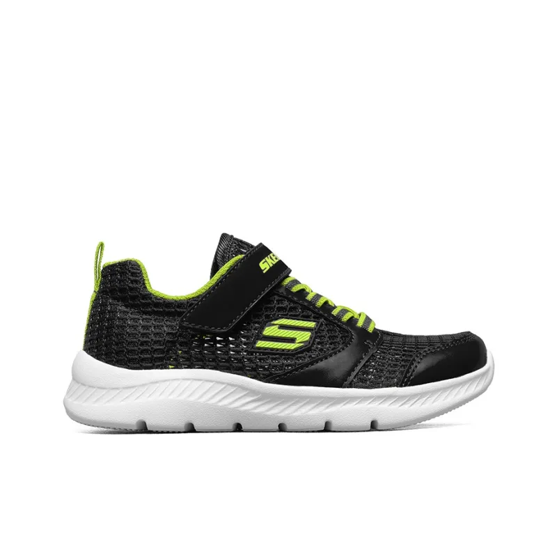 Skechers Go Run 400 Low Top Kids' Running Shoes Black Green Teenagers-1