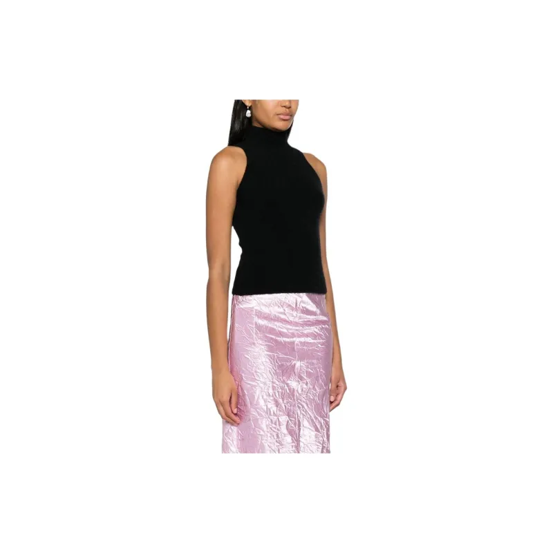 Patou Mock Neck Sleeveless Knitted Top-3