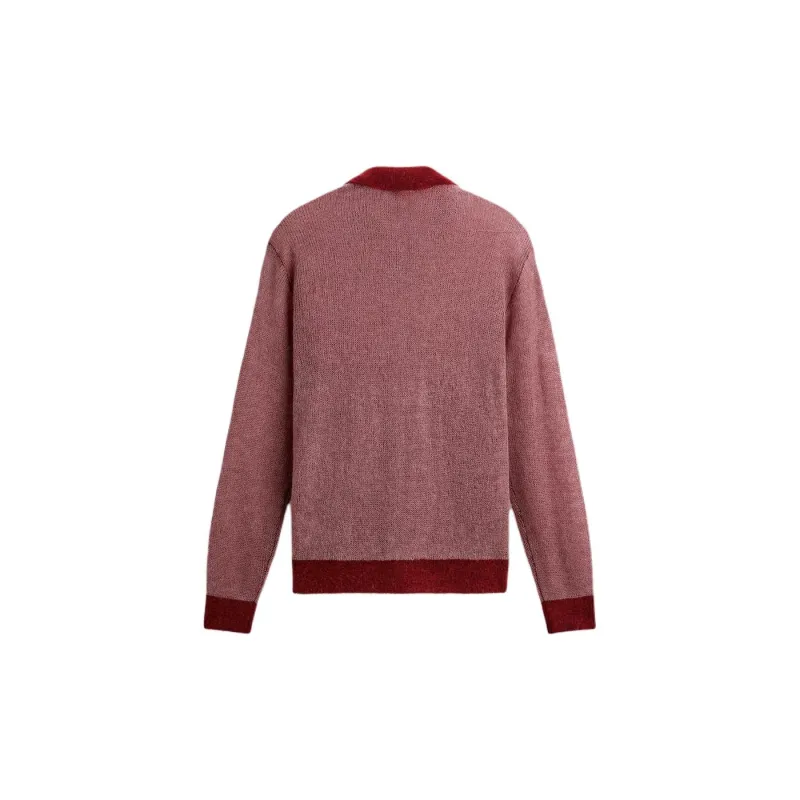 ZARA Polo Shirt Men's Burgundy Red-1