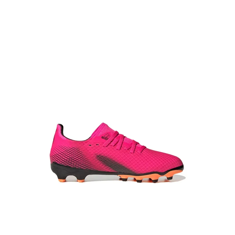 Adidas X GHOSTED 0.3 MG Impact Resistant Mid Range Abrasion Resistant Low Top Kids' Soccer Shoes Pink Black Kids'-1