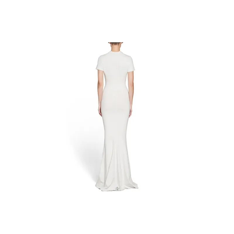 Balenciaga Women's T Shirt Maxi Dress White-3