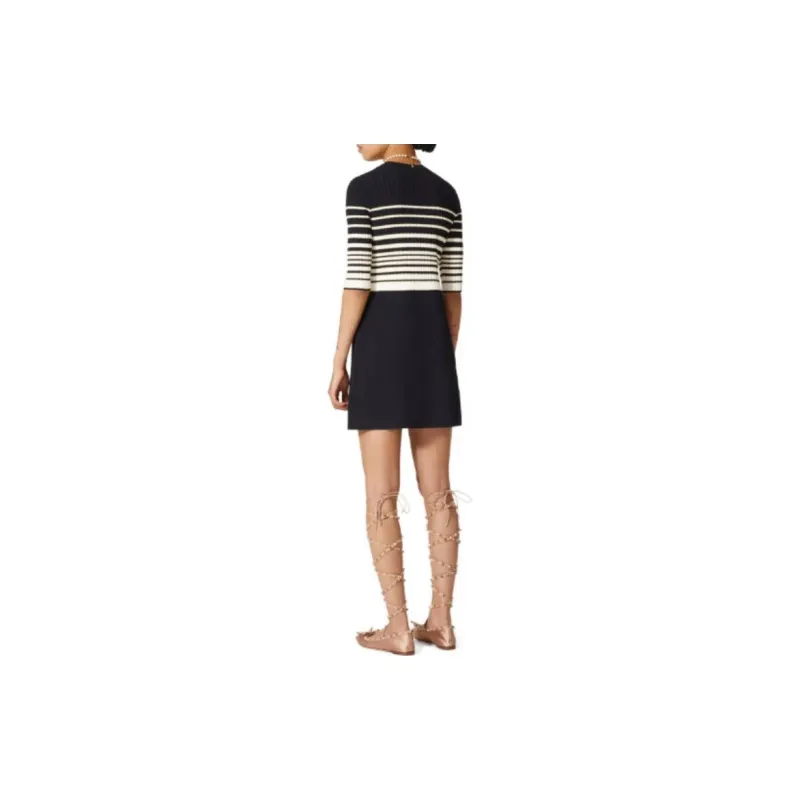 Valentino Striped Crewneck Dress-3