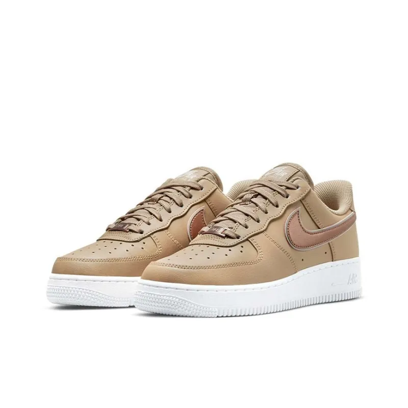 Nike Air Force 1 '07 Tan Metallic Rose Gold Women's-2
