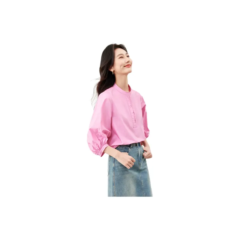 VIMLY Shirts Women's Fuchsia-1