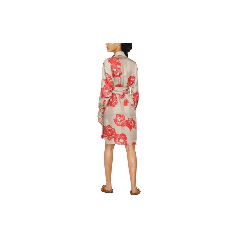 Ferragamo Long-Sleeved Dresses Women's Red-2