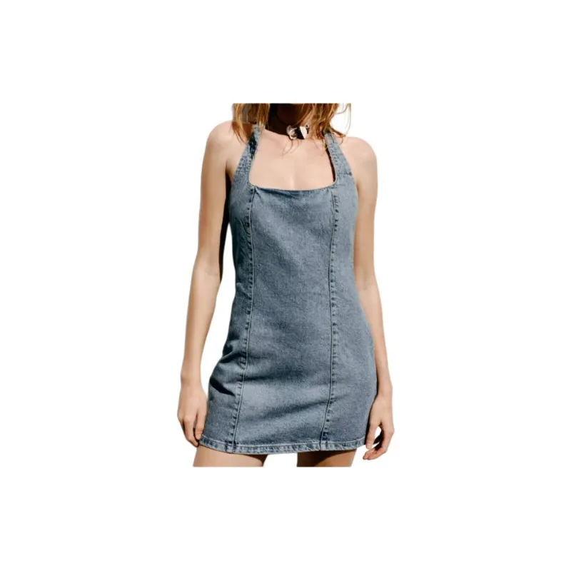 ZARA Trf Slip Dresses Women's Blue-3