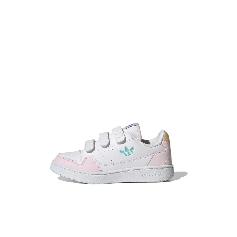 Adidas Originals NY 90 Anti Slip Wear Resistant Low Top Kids' Skateboarding Shoes White Children Aged 3 7 Years Old-0