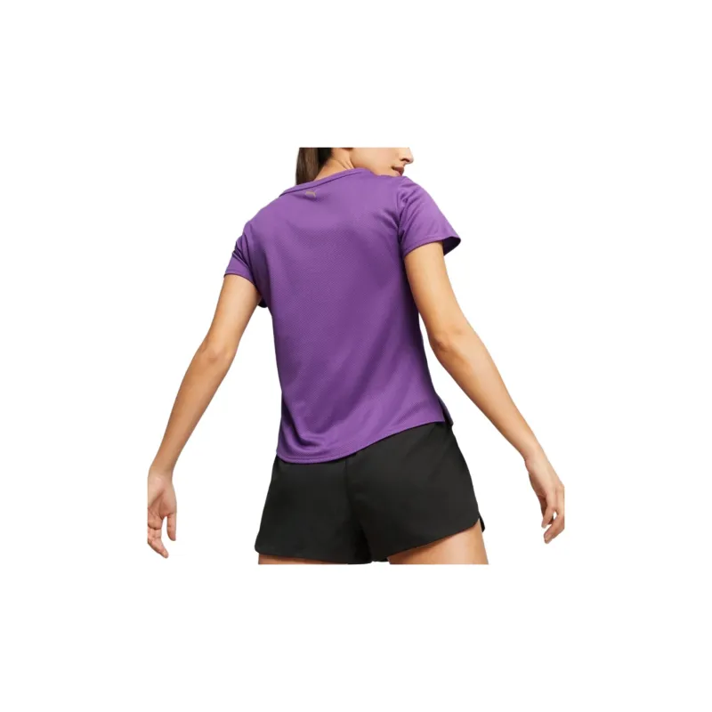 PUMA FitUltrabreathe Regular T Shirt Women's Purple Print Gold-2