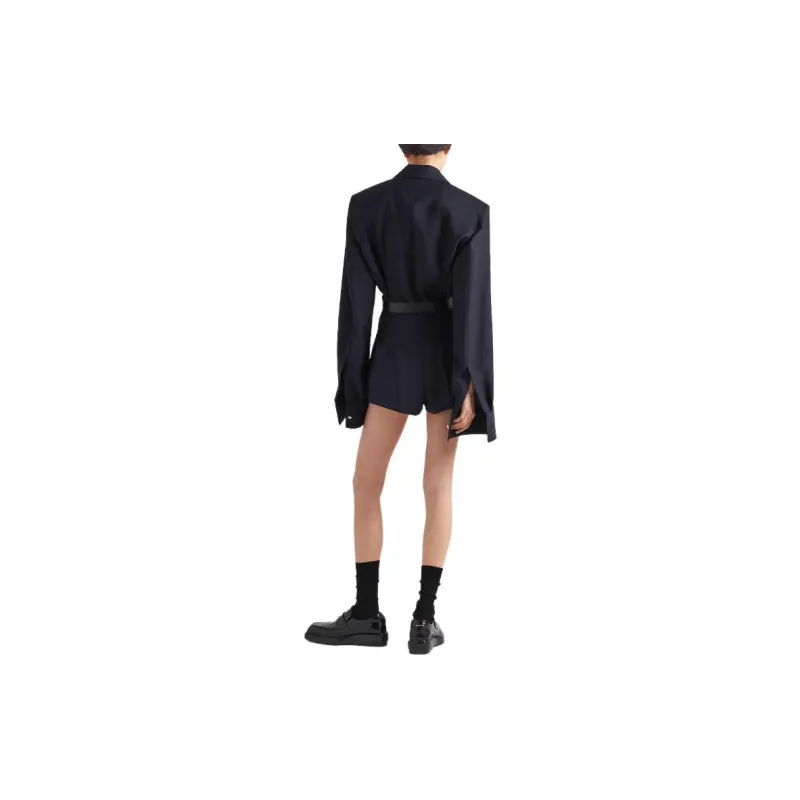 PRADA Jackets Coats Women's Marine Blue-2