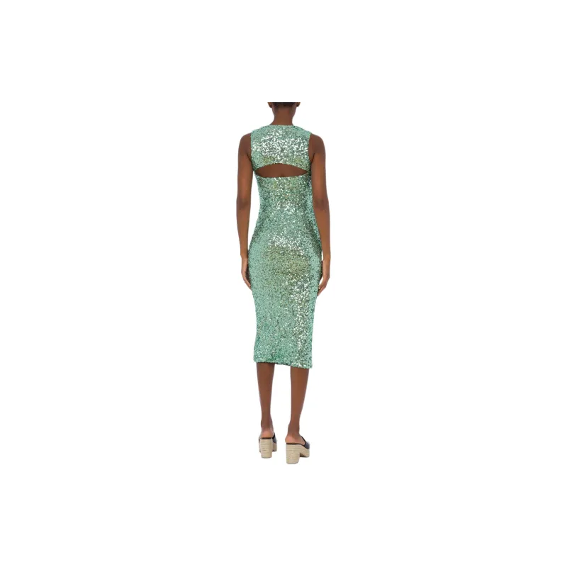 MOSCHINO Cut-out Sequined Midi Dress-2