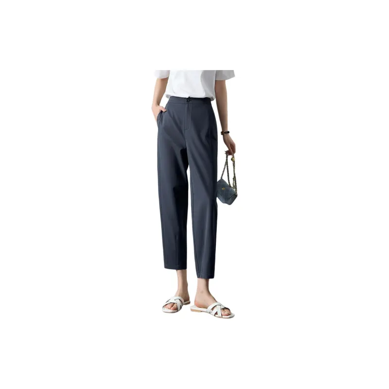Mo Han Yi Mei Casual Pants Women's Gray Blue-2