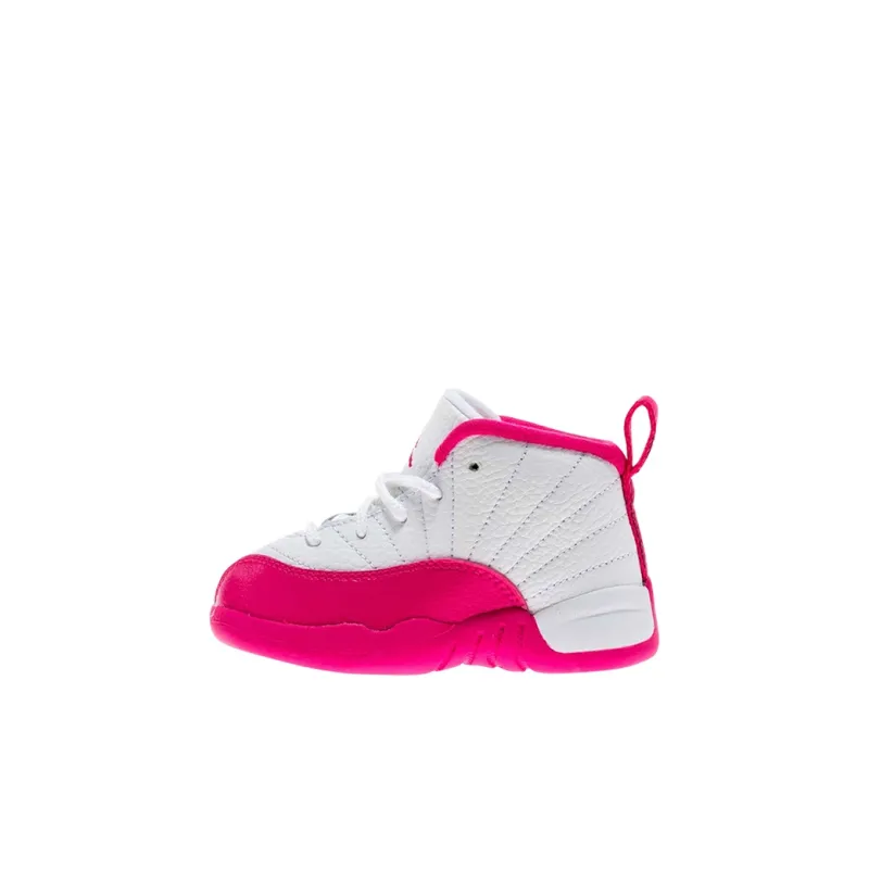 Jordan Air Jordan 12 Retro 'Vivid Pink' Mid-Top Toddler Shoes White Pink Infant And Toddler-0