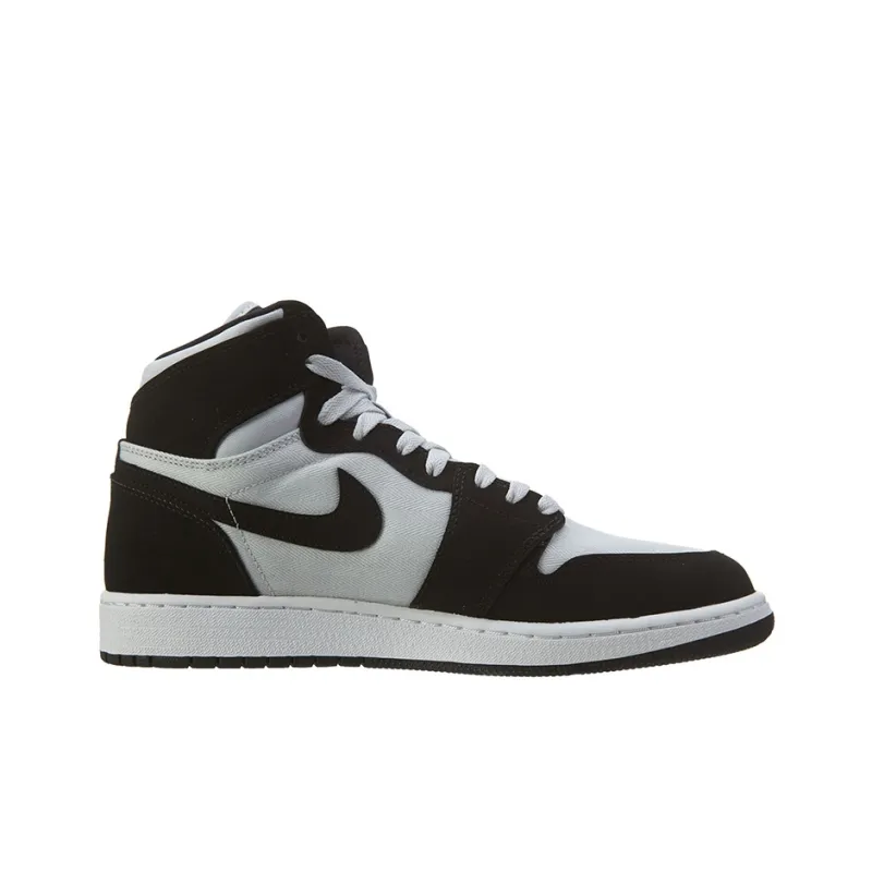 Jordan 1 Retro High GS Pure Platinum Black Pink-1
