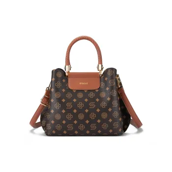 ST&SAT Synthetic Leather One Shoulder/Crossbody/Portable/Mom Women's Bag Regular Women's Coffee/Ecru