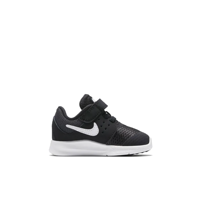 Nike Downshifter 7 Slip Resistant Shock Absorbers Low Top Running Shoes Black White Infant And Toddler-1