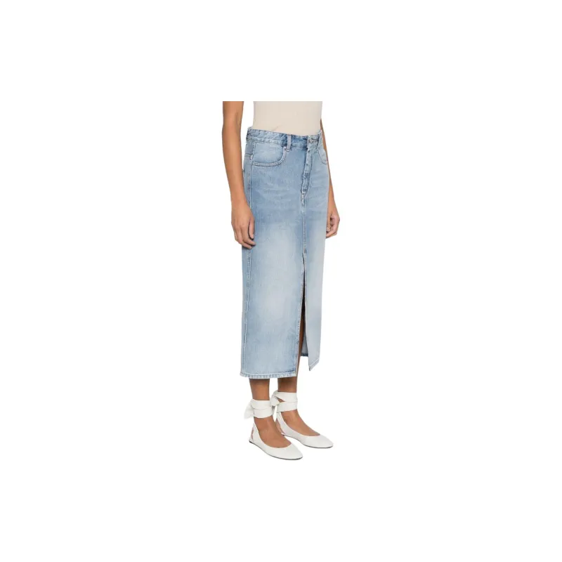ISABEL MARANT Julicia Denim Midi Skirt-3