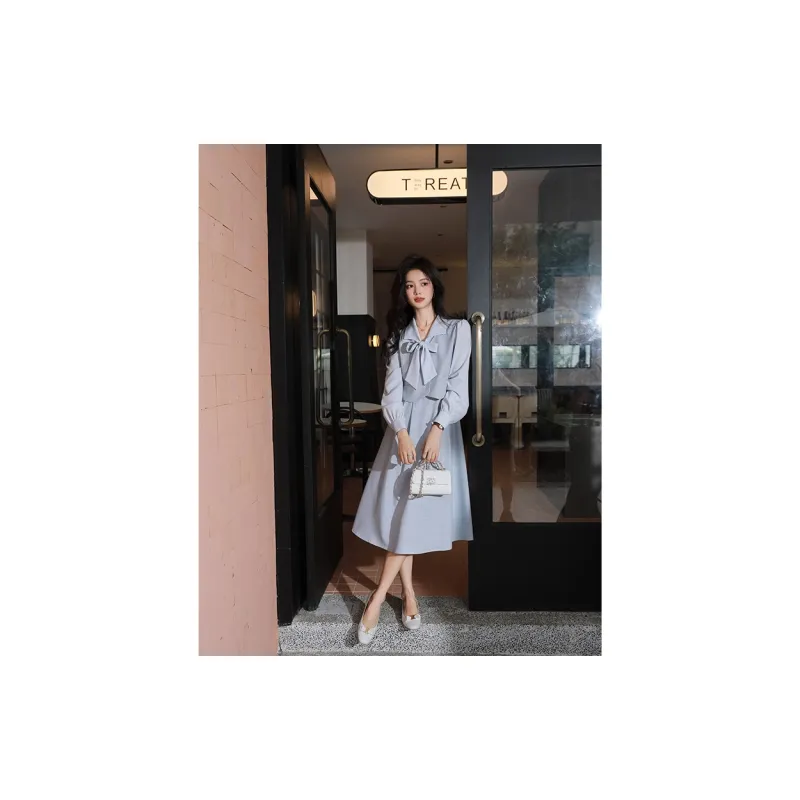 Host Book Long-Sleeved Dress Women's Coffee-3