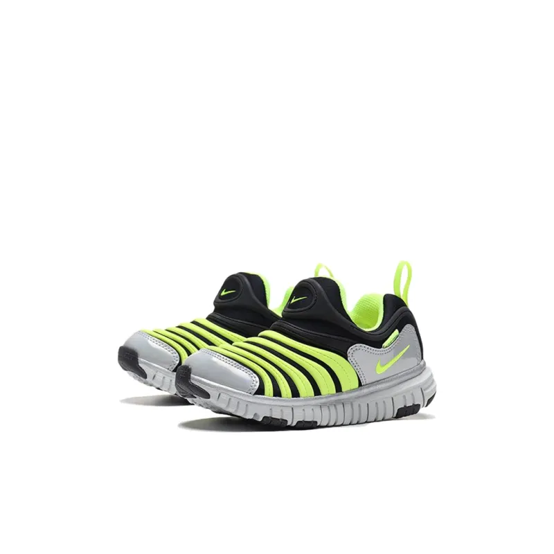Nike Dynamo Free Y2K Slip Resistant Cushioning Low Top Kids Lifestyle Shoes Yellow Black Children Aged 3 7 Years Old-2