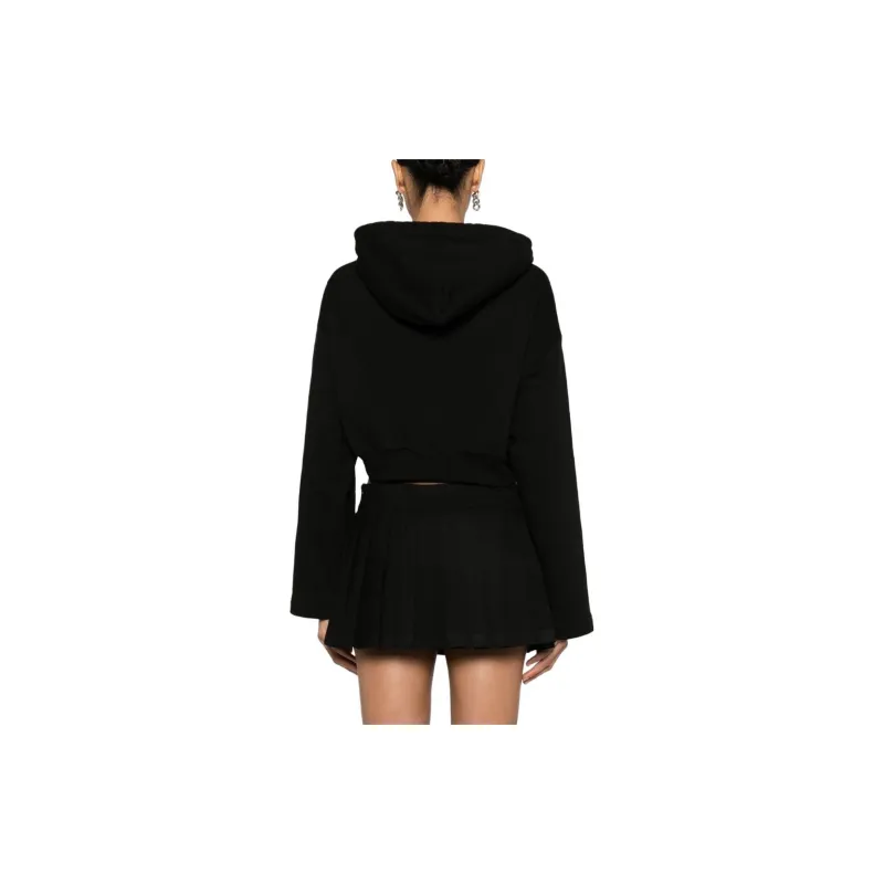 VERSACE Medusa Head-embellished Cropped Hoodie-2