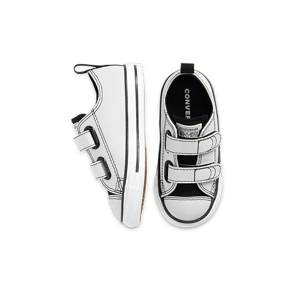 Converse Chuck Taylor All Star 2v Anti-Slip Wear-Resistant Low-Top Toddler Shoes White Infant And Toddler-4
