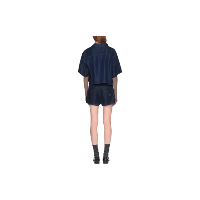 MIU MIU Casual Shorts Women's Blue-3