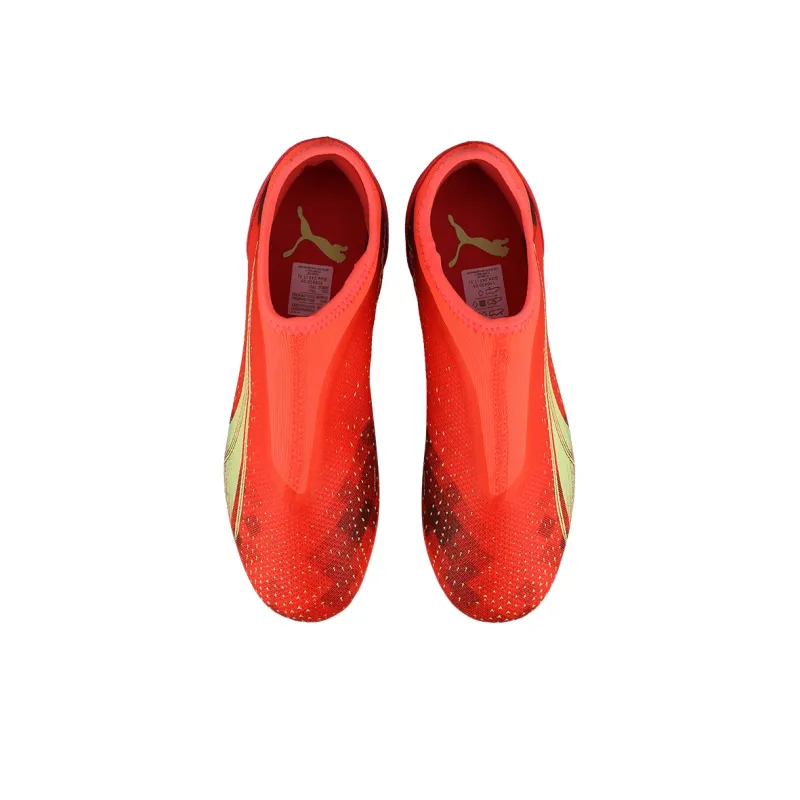 PUMA MATCH Ultra LL Jr Mg Artificial Ground Slip-Resistant Cushioning Low-Top Kids' Soccer Shoes Red Yellow Black Kids'-3