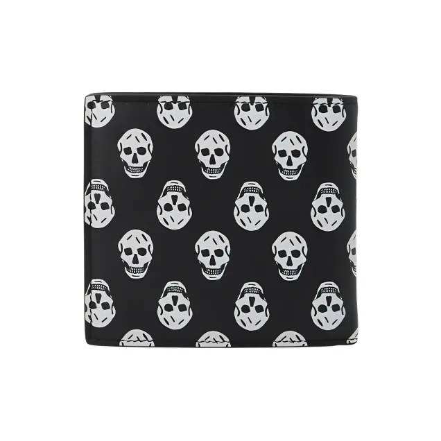 Alexander McQueen Calfskin Wallet Men's Black-1