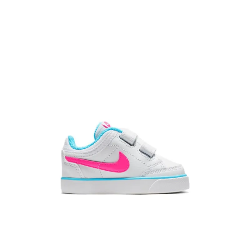 Nike Capri 3 LTR Low Top Skateboard Shoes White Blue Infant And Toddler-1