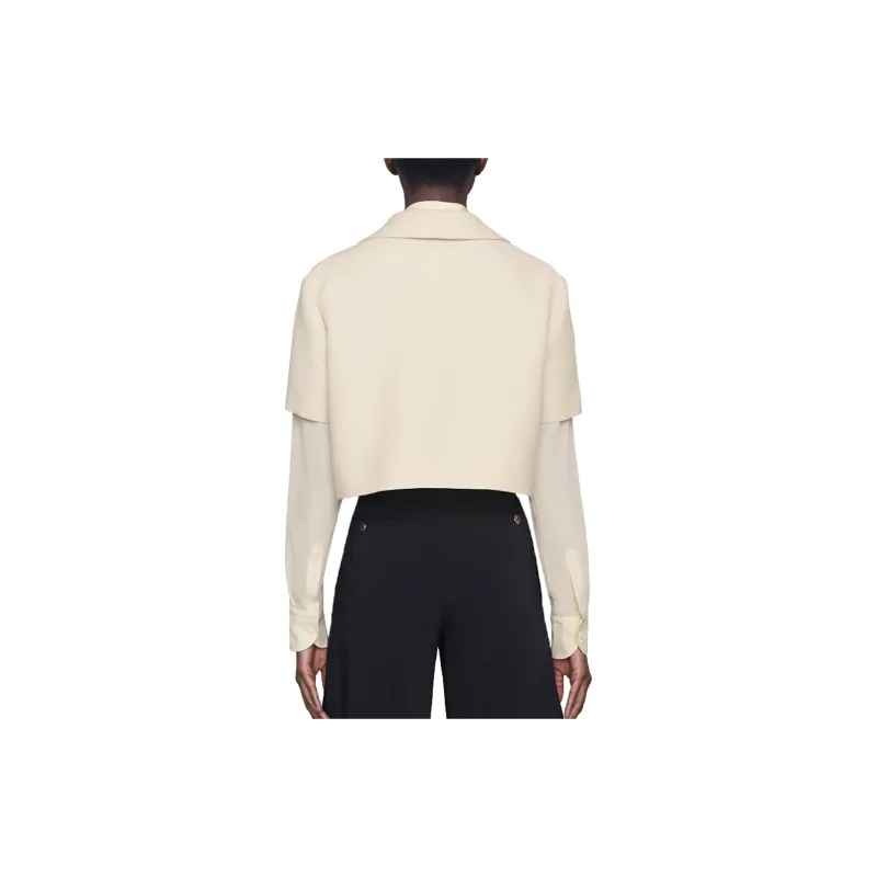 GUCCI Cropped Coats Women's White-2