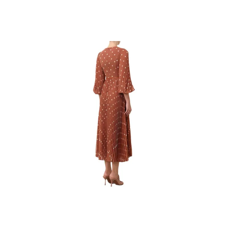 Zimmermann SS24 Long-Sleeved Dresses Women's Chestnut-2