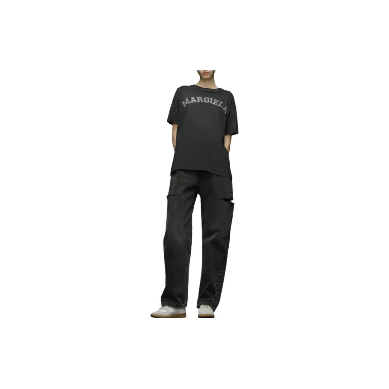 Maison Margiela Logo Printed Crewneck T Shirt-3
