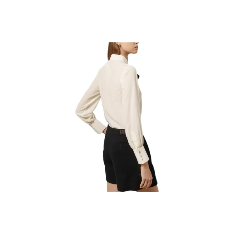 GUCCI Silk Crepe De Chine Shirt Ivory-4