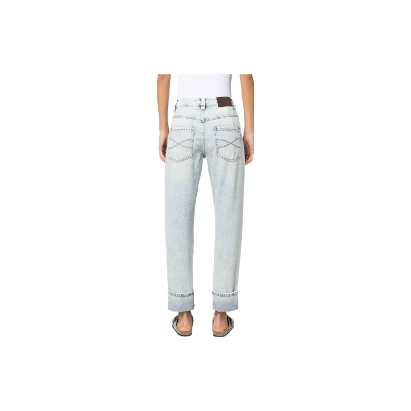Brunello Cucinelli Roll Cuff Mid Rise Jeans-2