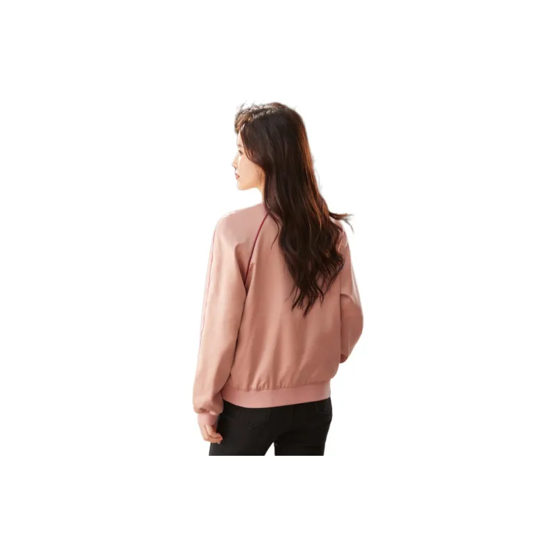 Still Quiet Baseball Jacket Women's Pink-5