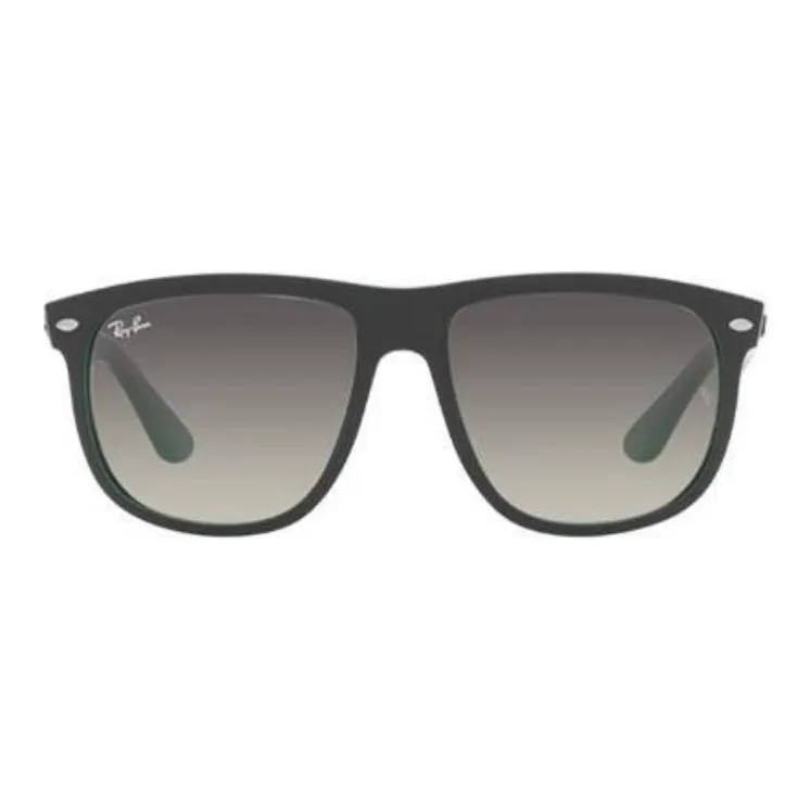 RayBan Plastic Irregular Shape Sunglasses Men's Black Green-1