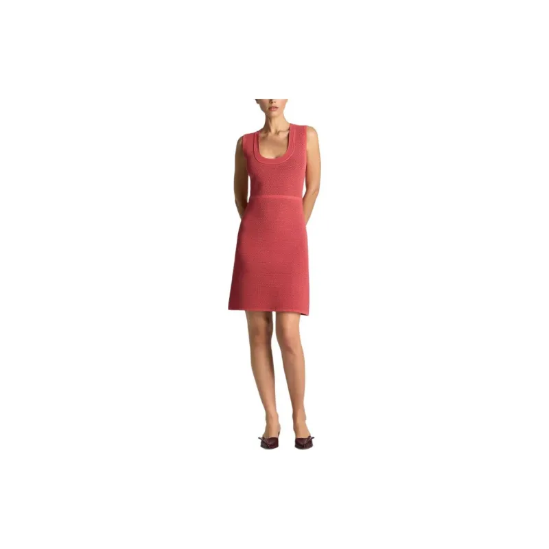 St. John Scoop-neck Knitted Minidress-1