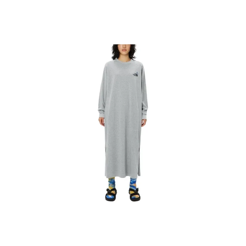 THE NORTH FACE Long Sleeved Dresses Women's Gray-2
