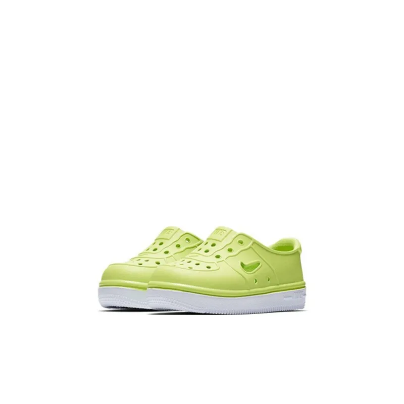 Nike Air Force 1 Lightweight And Breathable Low Top Skateboard Shoes Neon Green Infant And Toddler-2