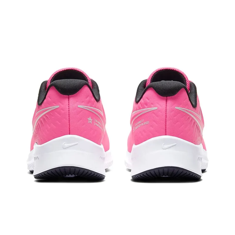 Nike Star Runner 2 Cushioning Slip Resistant Low Top Kids' Running Shoes Pink White Teenagers-4