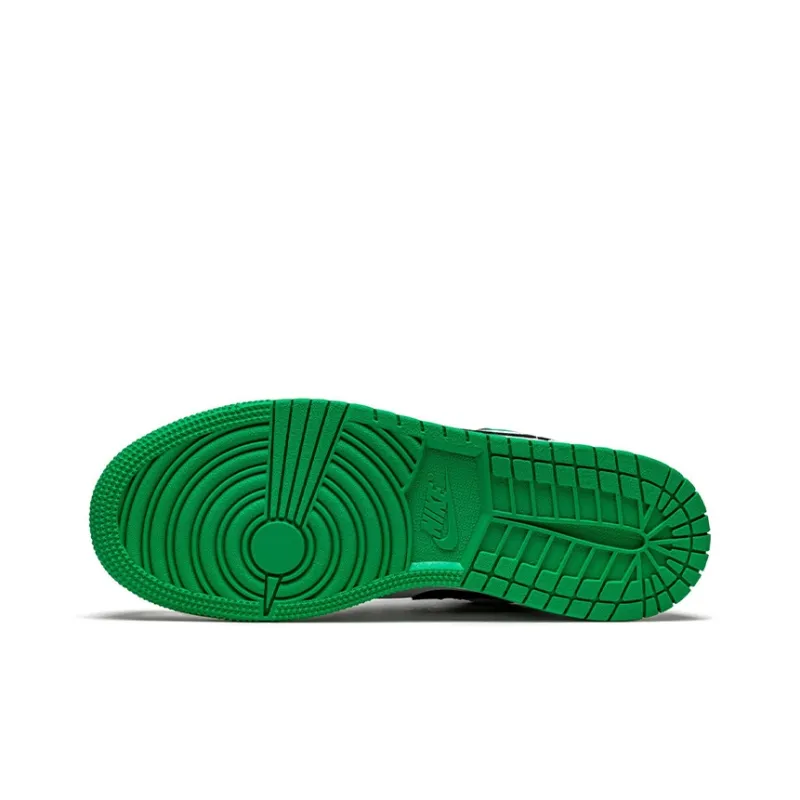 Jordan 1 Low White Lucky Green Tumbled Leather GS-3