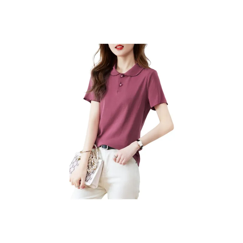 XWI T Shirt Women's Dark Reddish Purple-1