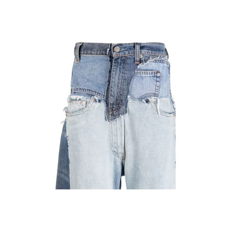 NATASHA ZINKO Upcycled Wide-leg Jeans-4