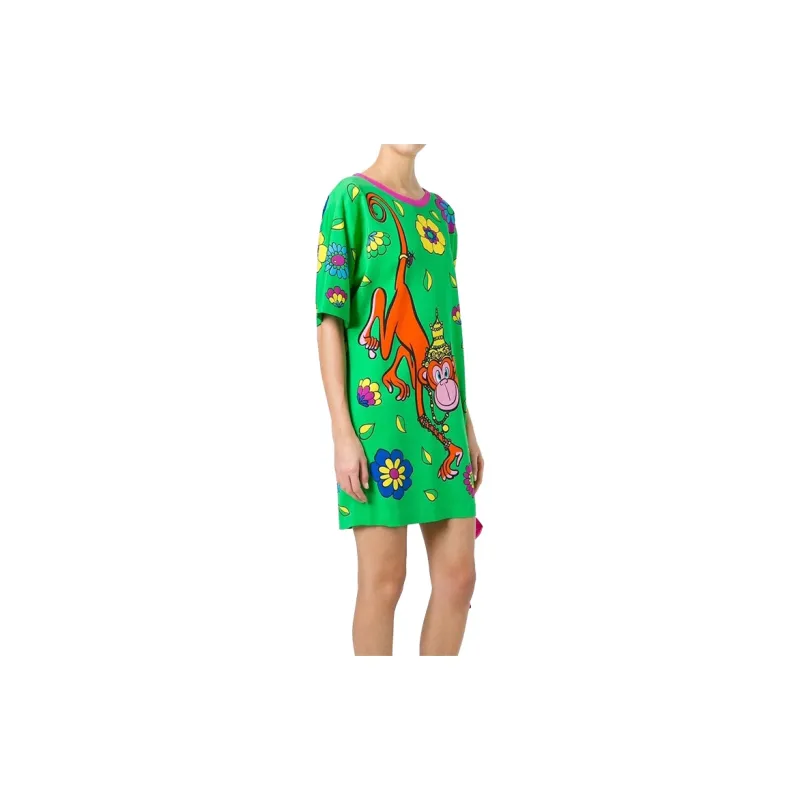 MOSCHINO Short-Sleeved Dresses Women's Green-1