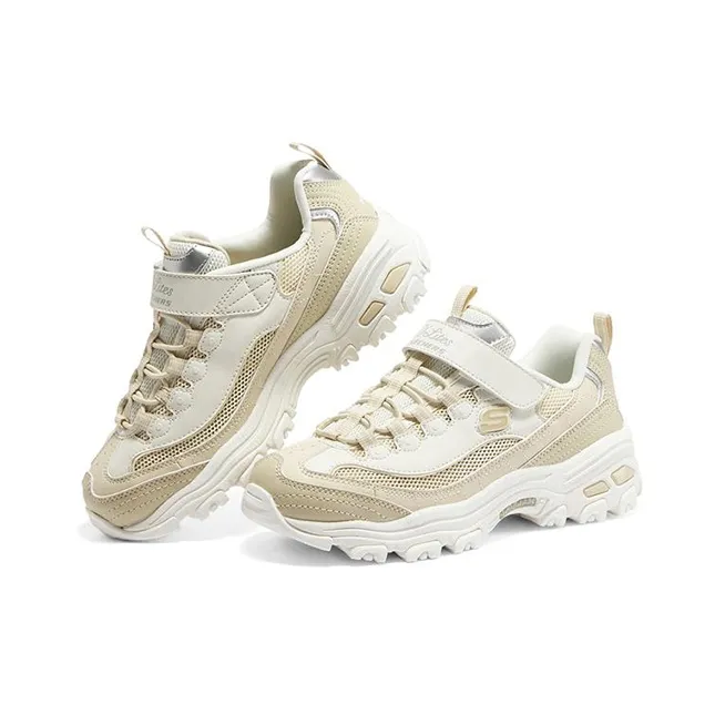 Skechers D'LITES Series Slip Resistant Cushioning Abrasion Resistant Lightweight White Teenagers-2